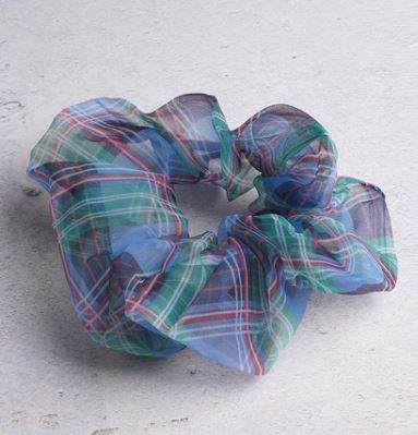 JAY - Plaid Scrunchies (Blue, Green, Multi, Pale, Yellow, Lavender)