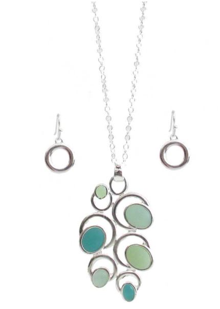JM - Multi Sea Glass Pendant Necklace
