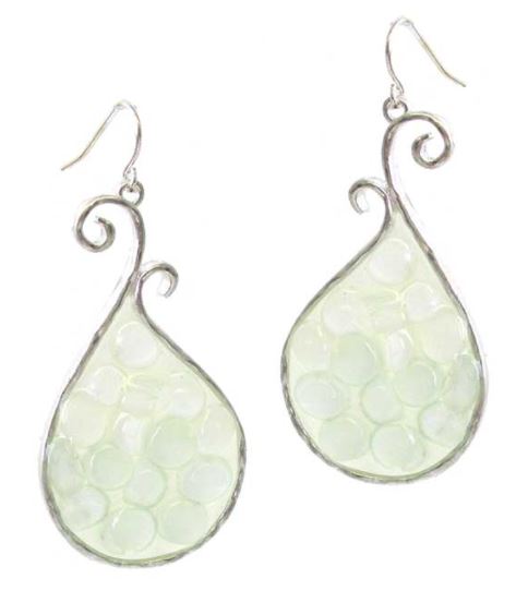 JM - Sea Glass Teardrop Earrings