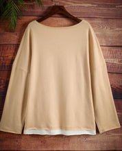 Load image into Gallery viewer, ER - PLUS Slogan Graphic Drop Shoulder 2 in 1 Top