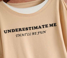 Load image into Gallery viewer, ER - PLUS Slogan Graphic Drop Shoulder 2 in 1 Top