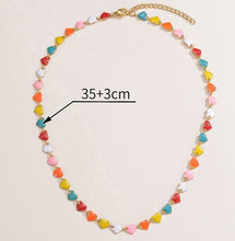 Load image into Gallery viewer, NJ - Stainless Steel Multi Colored Heart Necklace