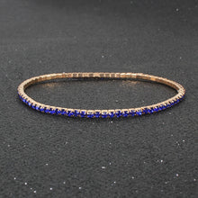 Load image into Gallery viewer, NJ - Rhinestone Elastic Stretch Bracelet - AB Multi, Green, Blue, Purple, Silver, Gold