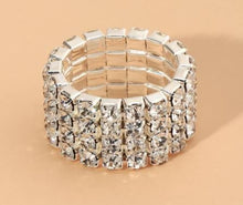 Load image into Gallery viewer, ER - Stretch White Rhinestone Ring