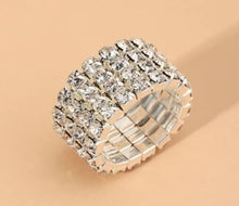 Load image into Gallery viewer, ER - Stretch White Rhinestone Ring