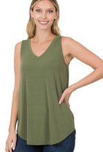 Load image into Gallery viewer, ZEN - V-Neck Sleeveless Top - (Grey, Yellow, Olive, Ash Mocha)