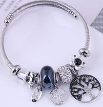 Load image into Gallery viewer, NJ - Tree of Life Charm Wrap Bracelet - (Pink, Dark Blue, Lite Blue)