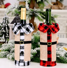 Load image into Gallery viewer, NJ - Linen Bells Lapel Wine Bottle Cover