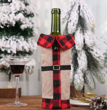 Load image into Gallery viewer, NJ - Linen Bells Lapel Wine Bottle Cover