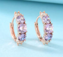 Load image into Gallery viewer, ER - Zircon Hoop Earrings